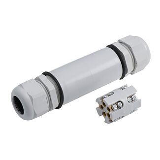 Złącze kablowe konektor mufa IP67 5x6mm2 38A 400V biały PG21 PAWBOL E.4204