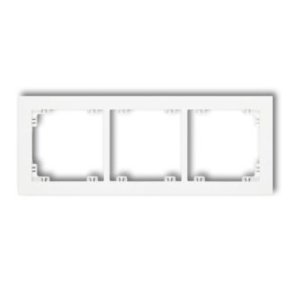 Ramka potrójna pion/poziom biała Karlik DECO DR-3