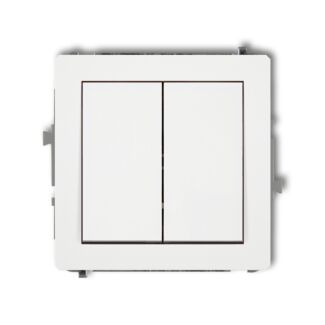 Włącznik światła podwójny biały Karlik DECO DWP-2