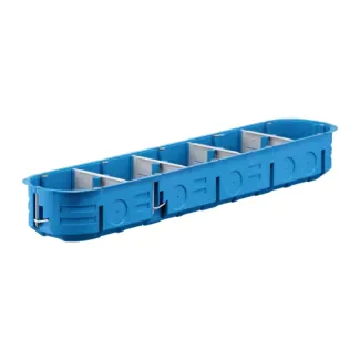 Puszka podtynkowa 5-krotna płytka regips 5x60mm IP30 niebieska P5x60K Multibox SIMET 32328203
