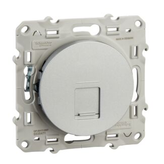 Gniazdo komputerowe pojedyncze RJ45 kat. 5e UTP aluminium, Odace Style, Schneider Electric, S53D471