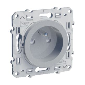 Gniazdo elektryczne pojedyncze aluminium, Odace Style, Schneider Electric, S53D059