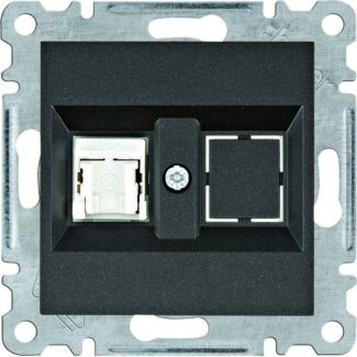 Gniazdo komputerowe pojedyncze RJ45 UTP kat. 5e czarny Lumina2 INTENSE Hager WL2113