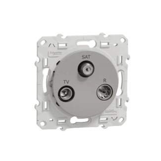 Gniazdo antenowe R/TV/SAT końcowe aluminium, Odace Style, Schneider Electric, S530461
