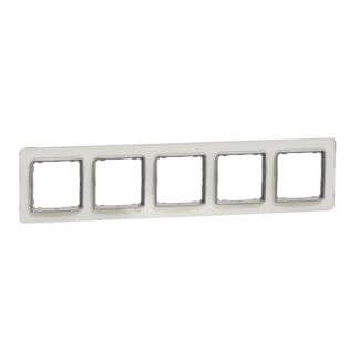 Ramka pięciokrotna pion/poziom białe szkło, Sedna Design & Elements, Schneider Electric, SDD360805