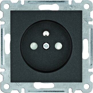 Gniazdo elektryczne pojedyncze czarny mat Hager Lumina2 INTENSE WL1043