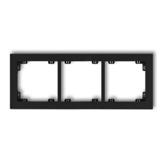 Ramka potrójna pion/poziom czarny mat Karlik DECO 12DR-3