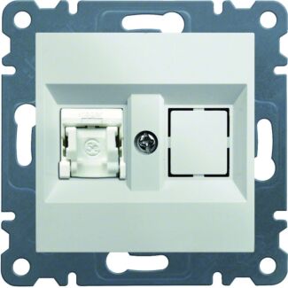 Gniazdo komputerowe pojedyncze RJ45 kat. 5e białe Lumina2 SOUL Hager WL2110