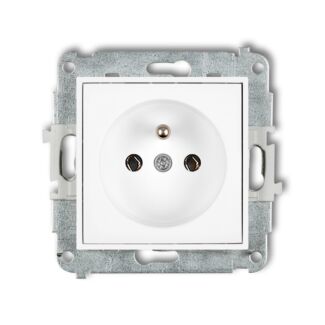 Gniazdo elektryczne pojedyncze białe Karlik MINI MGP-1Z