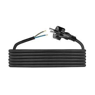 Przewód przyłączeniowy OW czarny z wtyczką 2x1,5mm2 230V - 3m PAWBOL D.3510