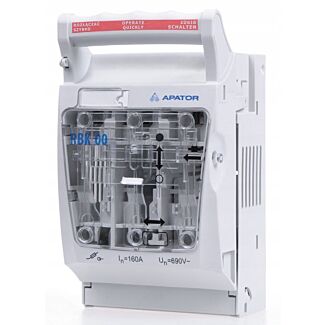 Rozłącznik bezpiecznikowy 3P 160A 690V do wkładek NH00 Apator 63-823333-111