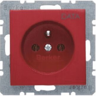 Gniazdo DATA pojedyncze z kluczem czerwony B.Kwadrat/S.1 Berker 6765088962