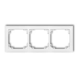 Ramka potrójna pion/poziom biała Karlik DECO Soft DRSO-3