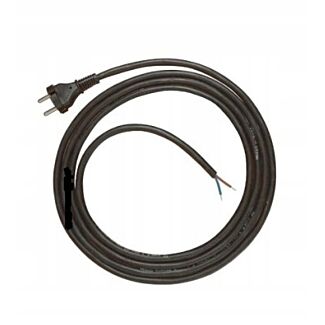 Przewód przyłączeniowy OW czarny z wtyczką prostą 2x1mm2 230V - 3m F-Elektro F5.0001