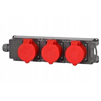 Rozgałęźnik siłowy 1x32A 5P 2x16A 5P IP44 TRIBOX szara F-Elektro F3.0577