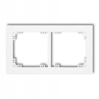Ramka podwójna pion/poziom biały mat Karlik DECO 25DR-2