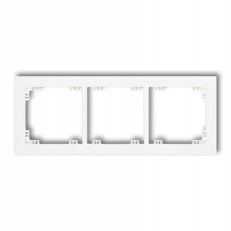 Ramka potrójna pion/poziom biały mat Karlik DECO 25DR-3