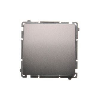 Włącznik światła pojedynczy srebrny inox BASIC Kontakt-Simon BMW1.01/21