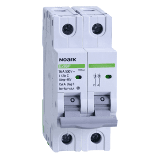 Wyłącznik nadprądowy bezpiecznik do fotowoltaiki DC 2P C 16A 6kA 500V Ex9BP NOARK 111561