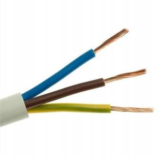Przewód warsztatowy linka OWY 3x1,5mm2 500V biały - 1m
