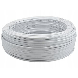Przewód mieszkaniowy płaski linka OMYp 2x1,5mm2 300V biały - 1m