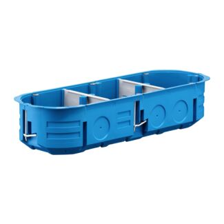 Puszka podtynkowa potrójna płytka regips 3x60mm IP30 210x68x45 niebieska P3x60Kmm SIMET 32324203