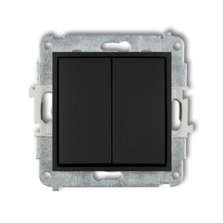 Włącznik światła podwójny czarny mat Karlik MINI 12MWP-2