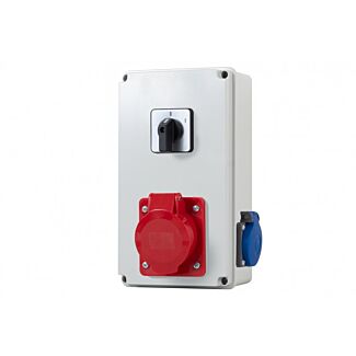 Rozdzielnica siłowa natynkowa z wyłącznikiem 1x32A 5P 1x230V IP44 biała BICO F-Elektro F3.0369