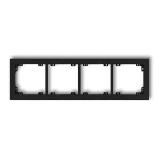 Ramka poczwórna pion/poziom czarny mat Karlik DECO 12DR-4