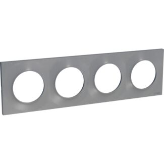 Ramka poczwórna pion/poziom DIY aluminium, Odace Style, Schneider Electric, S52P708E