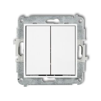 Włącznik światła podwójny biały Karlik MINI MWP-2