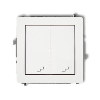 Włącznik schodowy podwójny biały Karlik DECO DWP-33