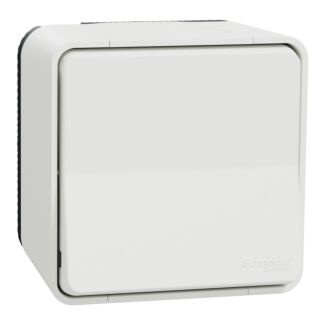 Włącznik zwierny pojedynczy przycisk n/t IP55 biały, Mureva, Schneider Electric, MUR39026