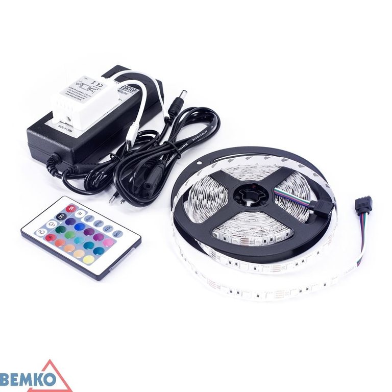 Taśma LED Bemko D87-ZW-5050-300-IP20-RGB — zwinięta na szpuli