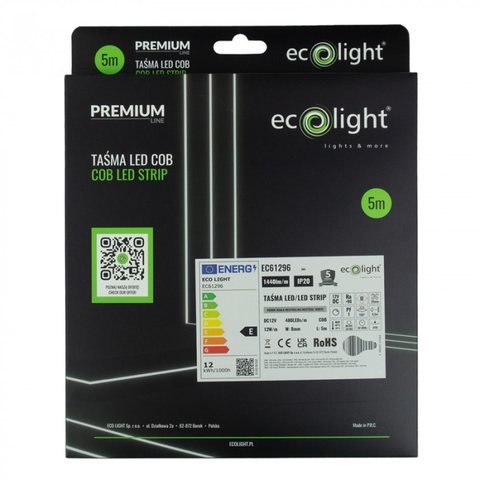Taśma LED — zakończenie z przewodami zasilającymi