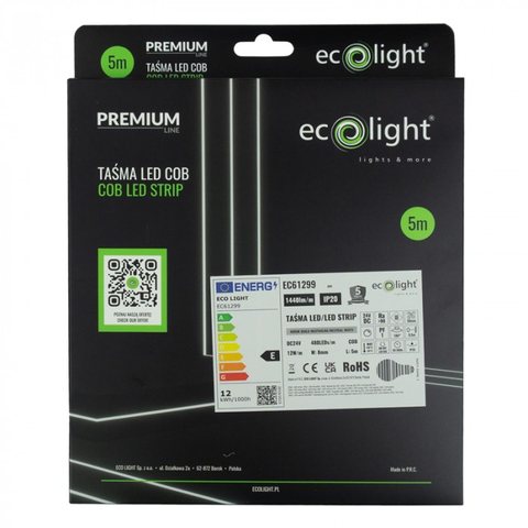 Taśma LED — zakończenie z przewodami zasilającymi