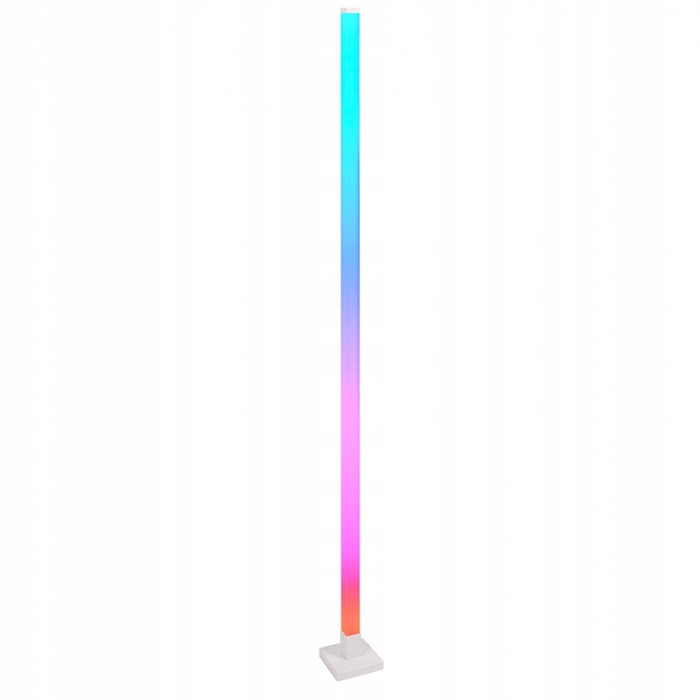 Lampa podłogowa stojąca LED RGB muzyczna TUYA 10W USB z pilotem biała Eco Light EC20545