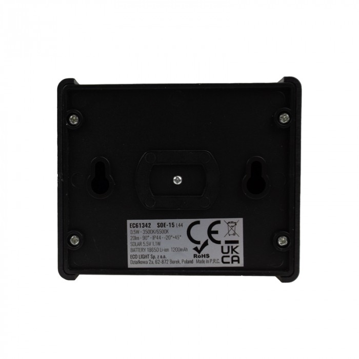 Panel solarny na obudowie oprawy EC61342
