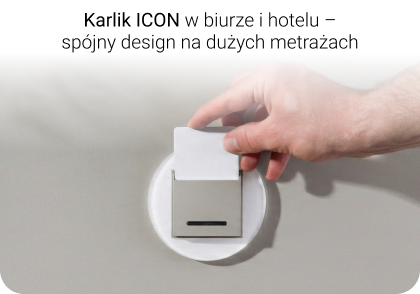 Karlik ICON w biurze i hotelu – spójny design na dużych metrażach