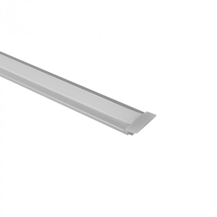 Profil do taśm LED P01 podtynkowy anodowany z kloszem mlecznym 1m Eco Light EC20618