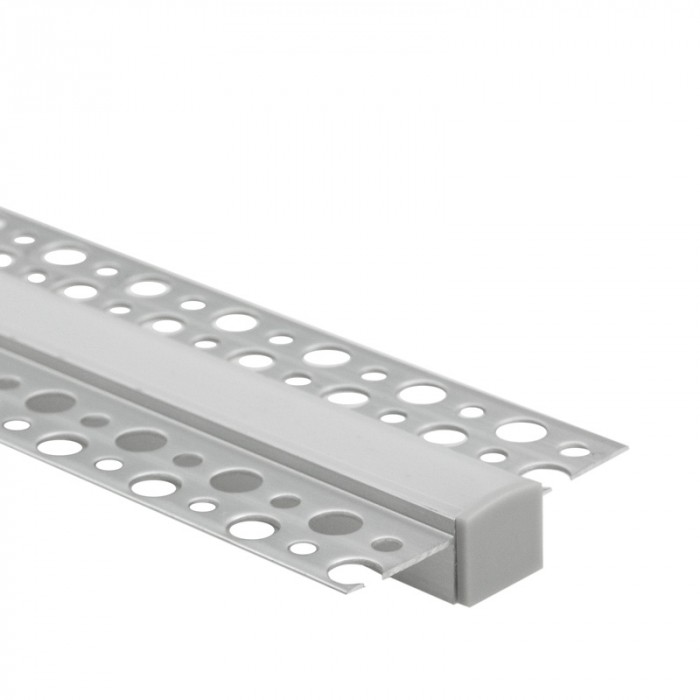 Profil do taśm LED GP02 podtynkowy anodowany z kloszem mlecznym 2m Eco Light EC20636