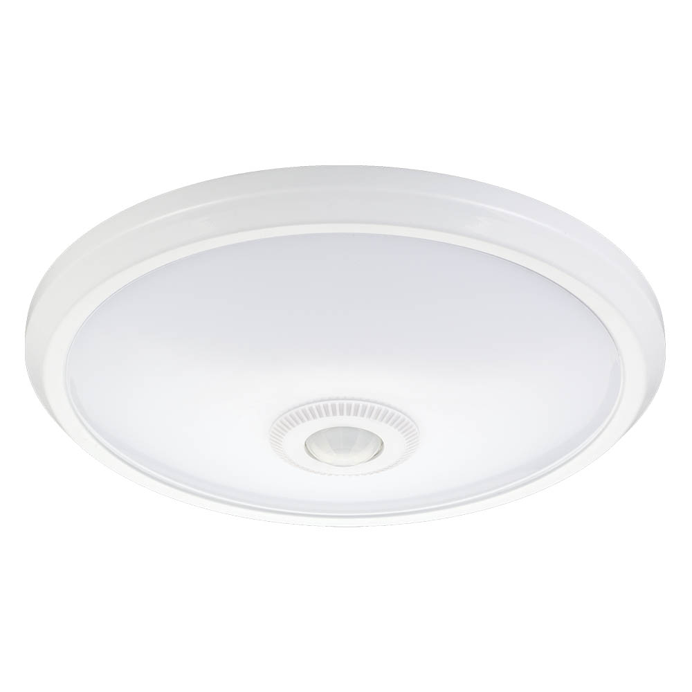 Oprawa plafon LED DORIA z czujnikiem ruchu lampa 12W 4000K 1000lm 120° biała Bemko C38-ST57-124-PIR