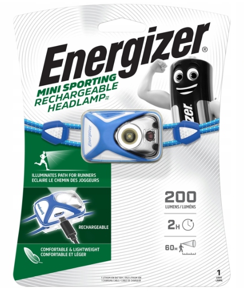 Latarka czołowa LED VISION 200lm 3xAAA 2 tryby niebieska Energizer E302712400